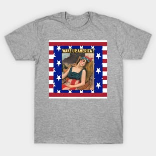 Wake Up America USA United States Flag Patriotic Old Glory T-Shirt